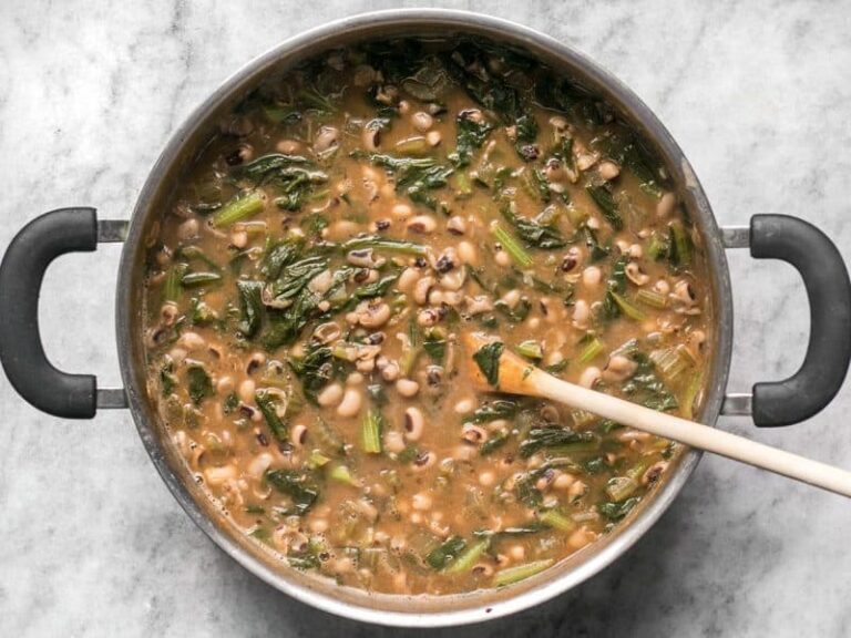 Slow Simmered Black Eyed Peas and Greens - Budget Bytes