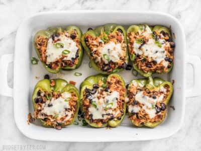 Chorizo Stuffed Bell Peppers - Perfect For Meal Prep! - Budget Bytes