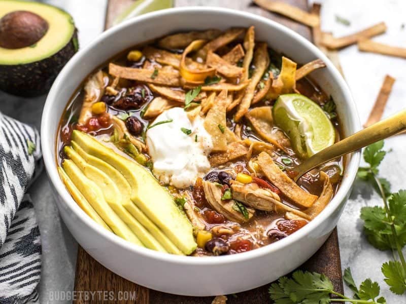 Chicken Tortilla Soup (slow cooker or stovetop) - The Endless Meal®
