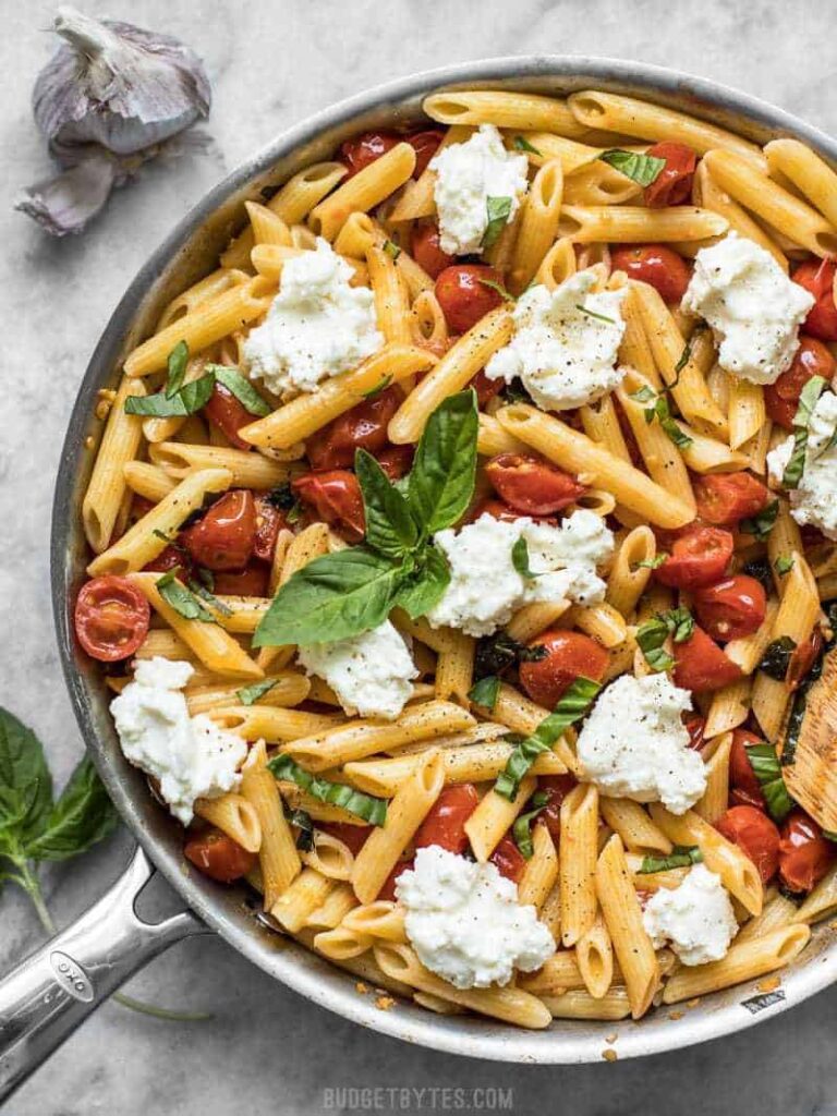 fresh-tomato-basil-pasta-with-ricotta-budget-bytes