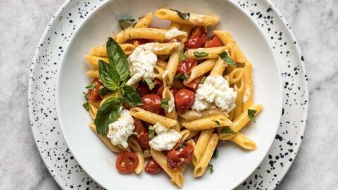 Fresh Tomato Basil Pasta with Ricotta