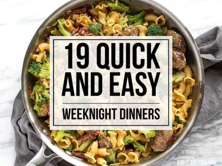 19+ Quick & Easy Weeknight Dinner Ideas - Budget Bytes