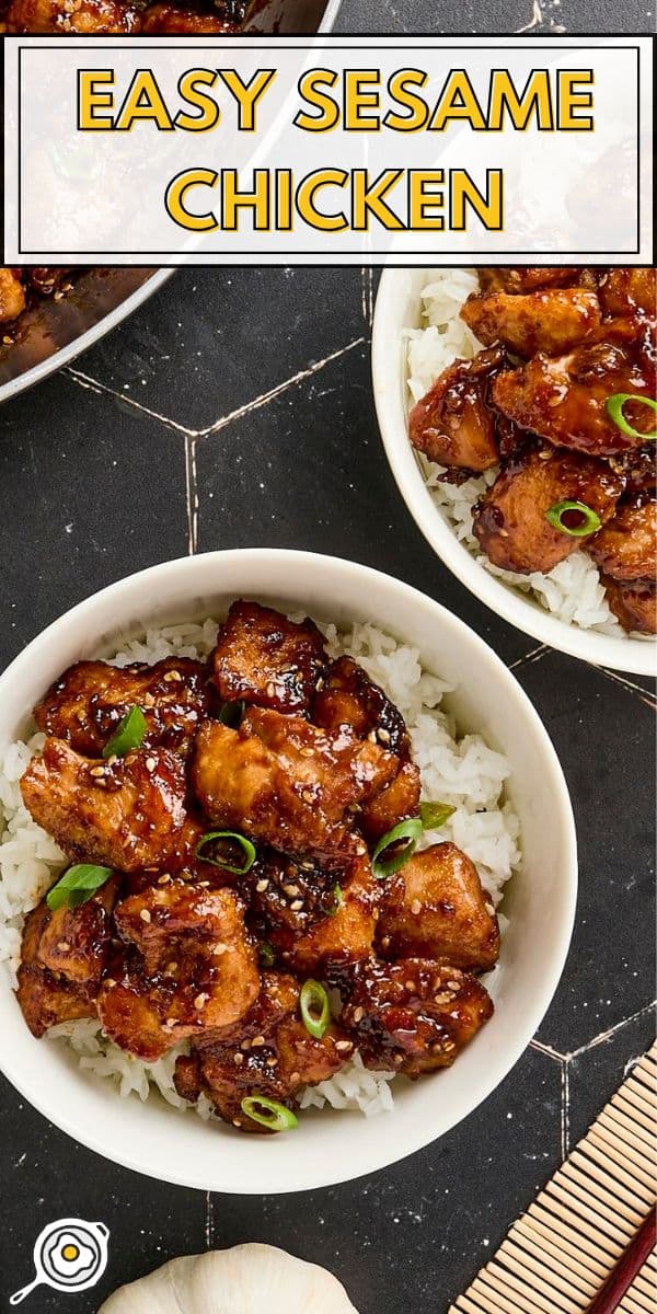 Sesame chicken pin image