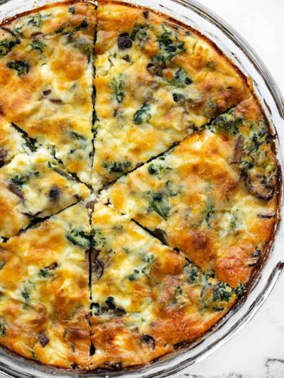 Spinach and Mushroom Crustless Quiche - Budget Bytes