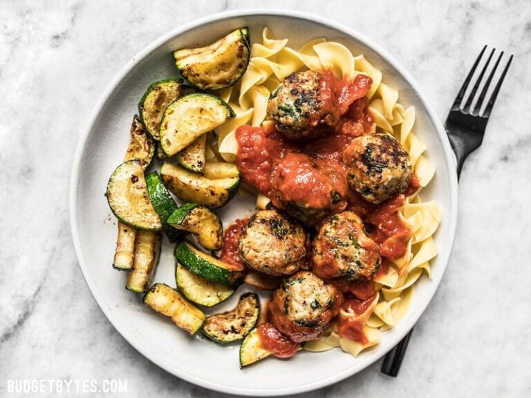 Spinach and Feta Turkey Meatballs Perfect for Meal Prep! Budget Bytes