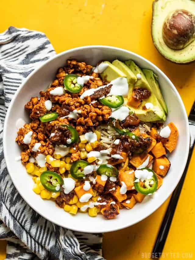 Tempeh Burrito Bowls - Vegetarian or Vegan - Budget Bytes