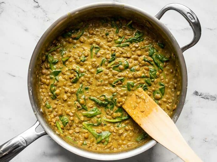 Creamy Coconut Curry Lentils with Spinach - Budget Bytes