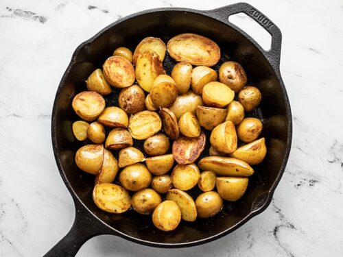 Crispy Potatoes with Lemon Dill Tahini Dressing - Budget Bytes