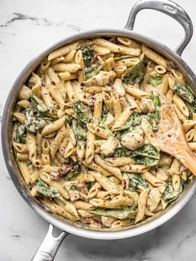 One Pot Creamy Pesto Chicken Pasta Recipe - Budget Bytes