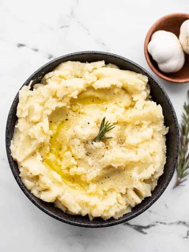 Olive Oil Mashed Potatoes - Dairy Free - Budget Bytes