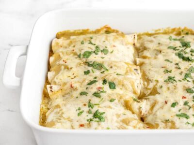 Green Chile Chicken Enchiladas - Budget Bytes