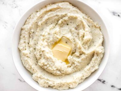 Garlic Herb Mashed Cauliflower - Budget Bytes