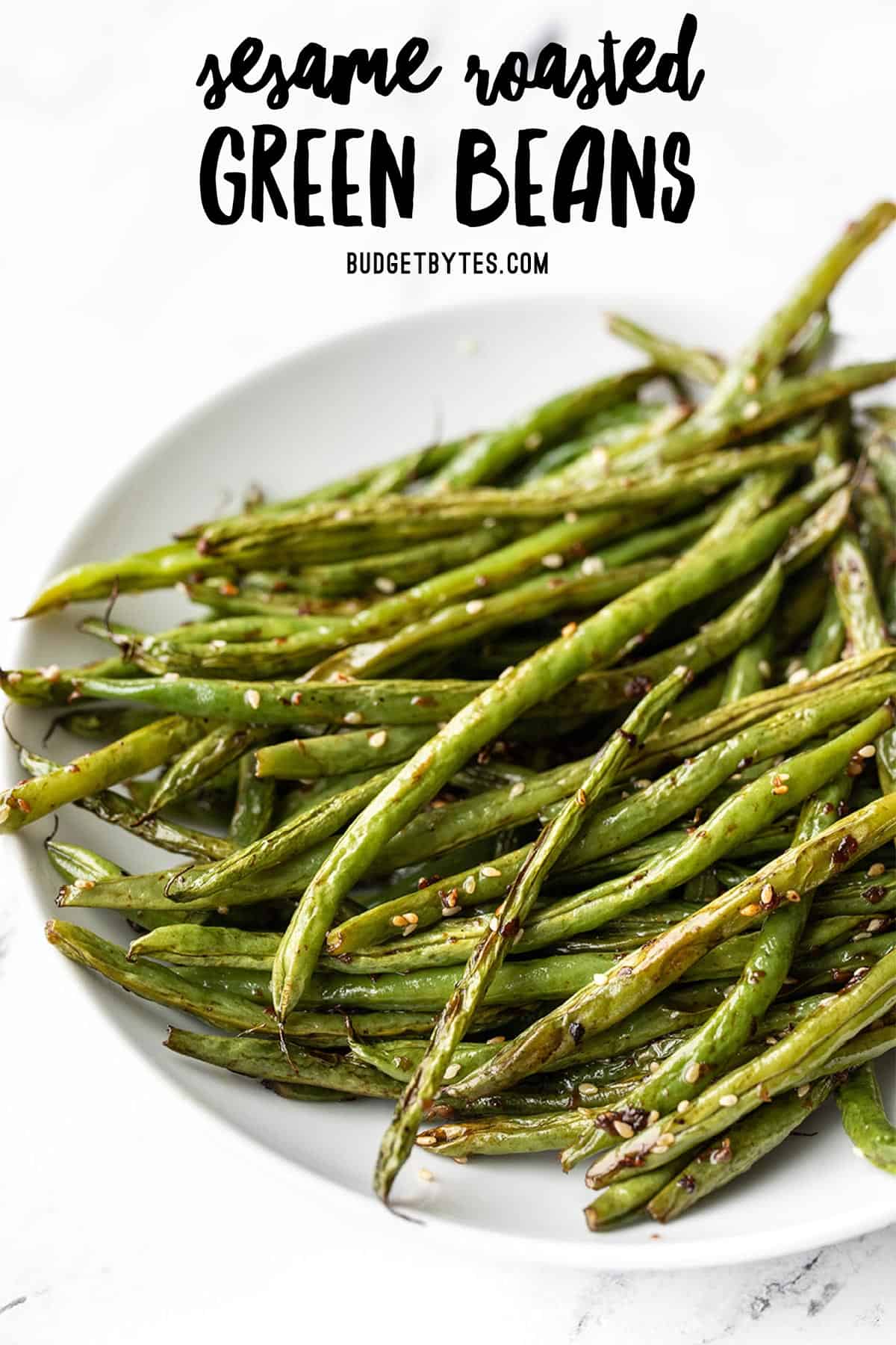 Sesame Roasted Green Beans - Easy Side Dish - Budget Bytes