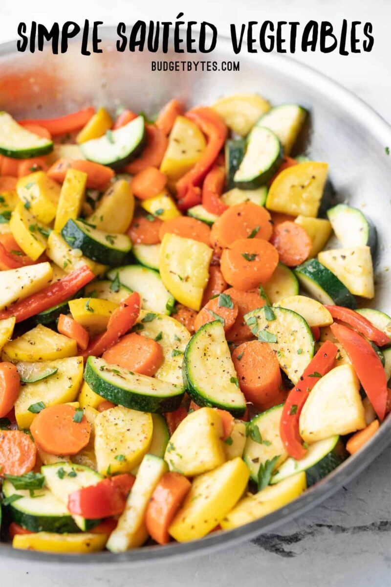 Simple Sautéed Vegetables - Easy Side Dish - Budget Bytes