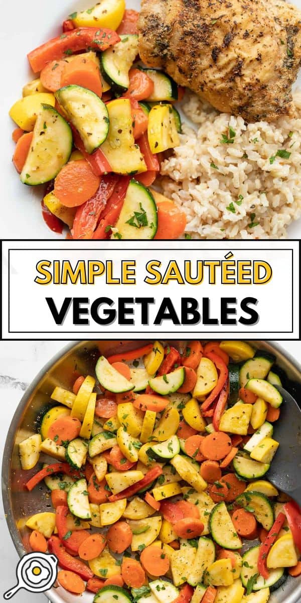 Simple Sautéed Vegetables pin image