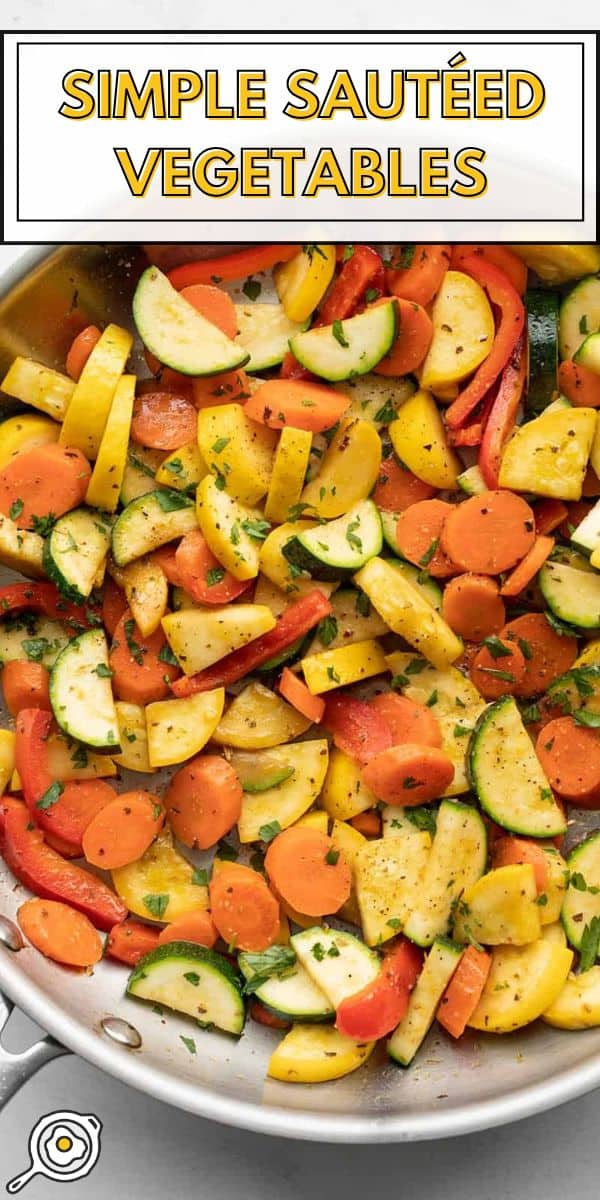 Simple Sautéed Vegetables pin image