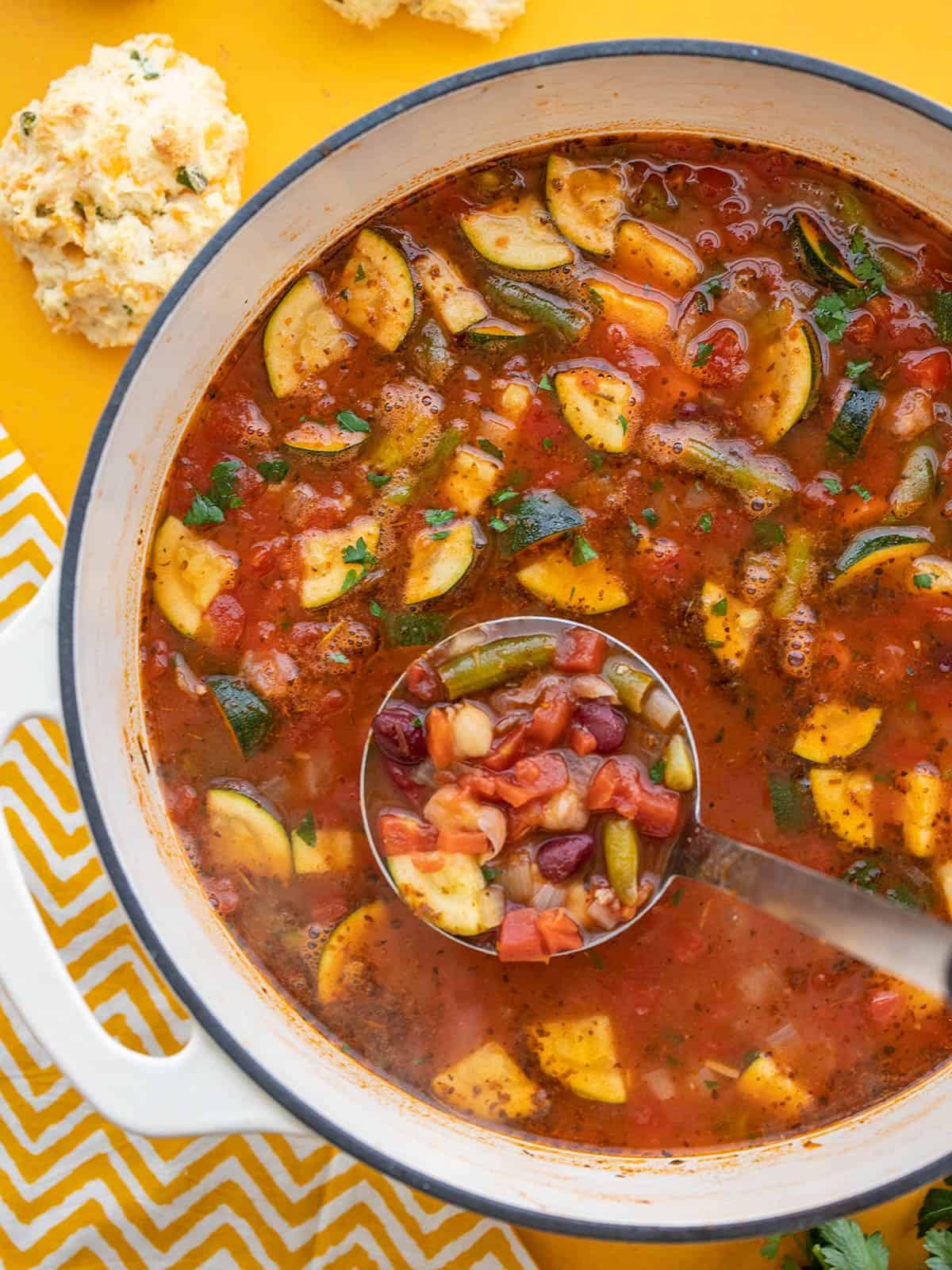 Easy Vegetarian Minestrone Soup - Easy & Flexible! - Budget Bytes