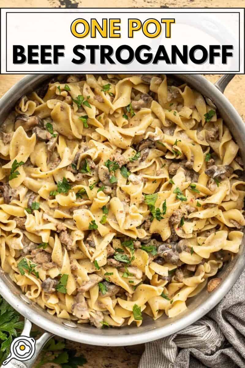 Beef stroganoff pin image