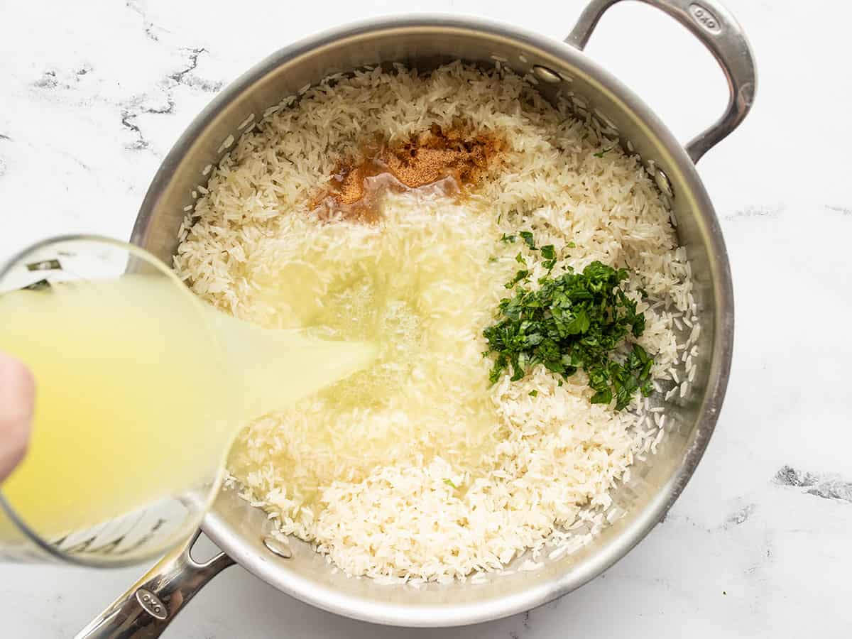One Pot Lemon Garlic Shrimp and Rice - Budget Bytes