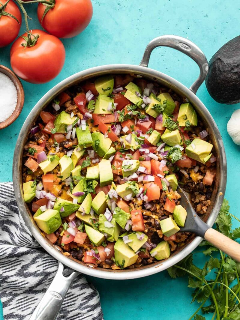 Beef and Cauliflower Taco Skillet - Budget Bytes