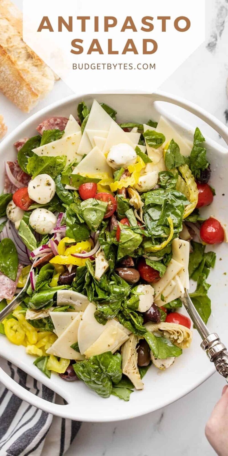 Antipasto Salad with Homemade Italian Dressing - Budget Bytes