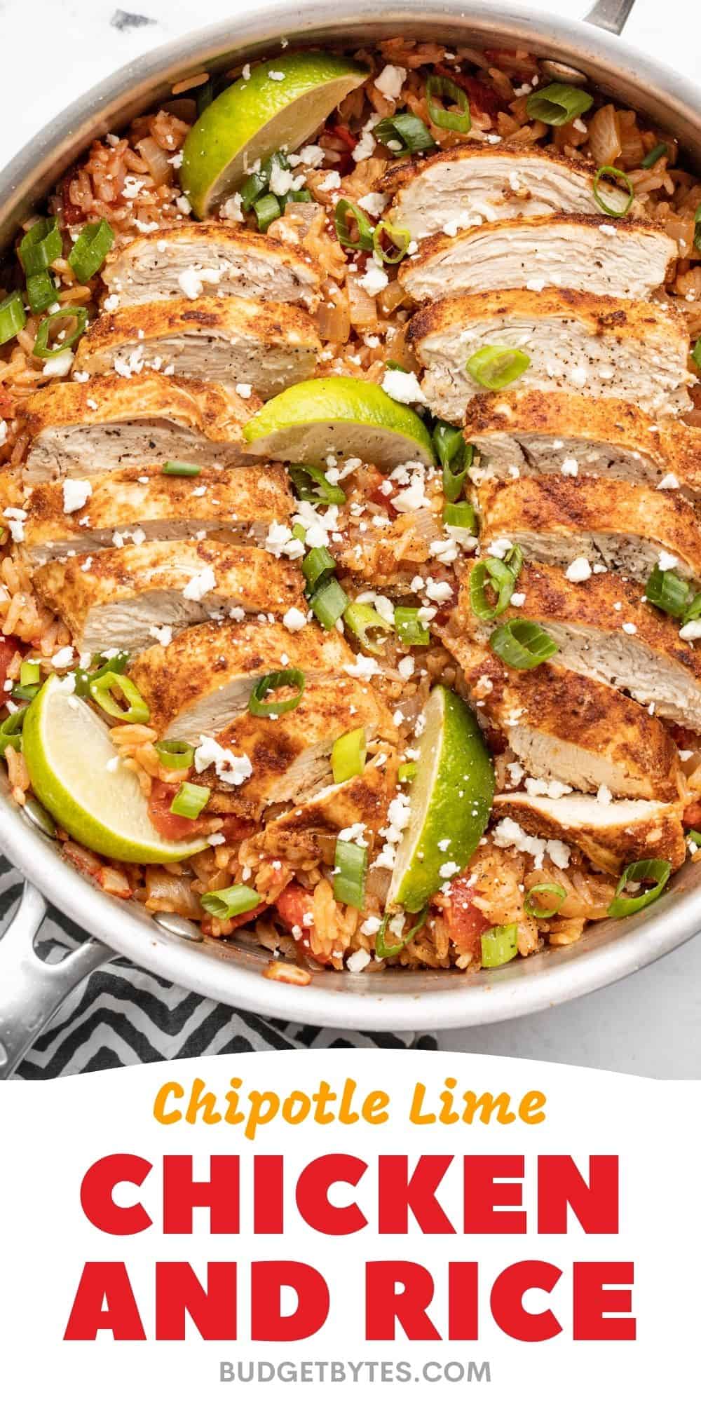 Chipotle Lime Chicken and Rice - One Pot! - Budget Bytes