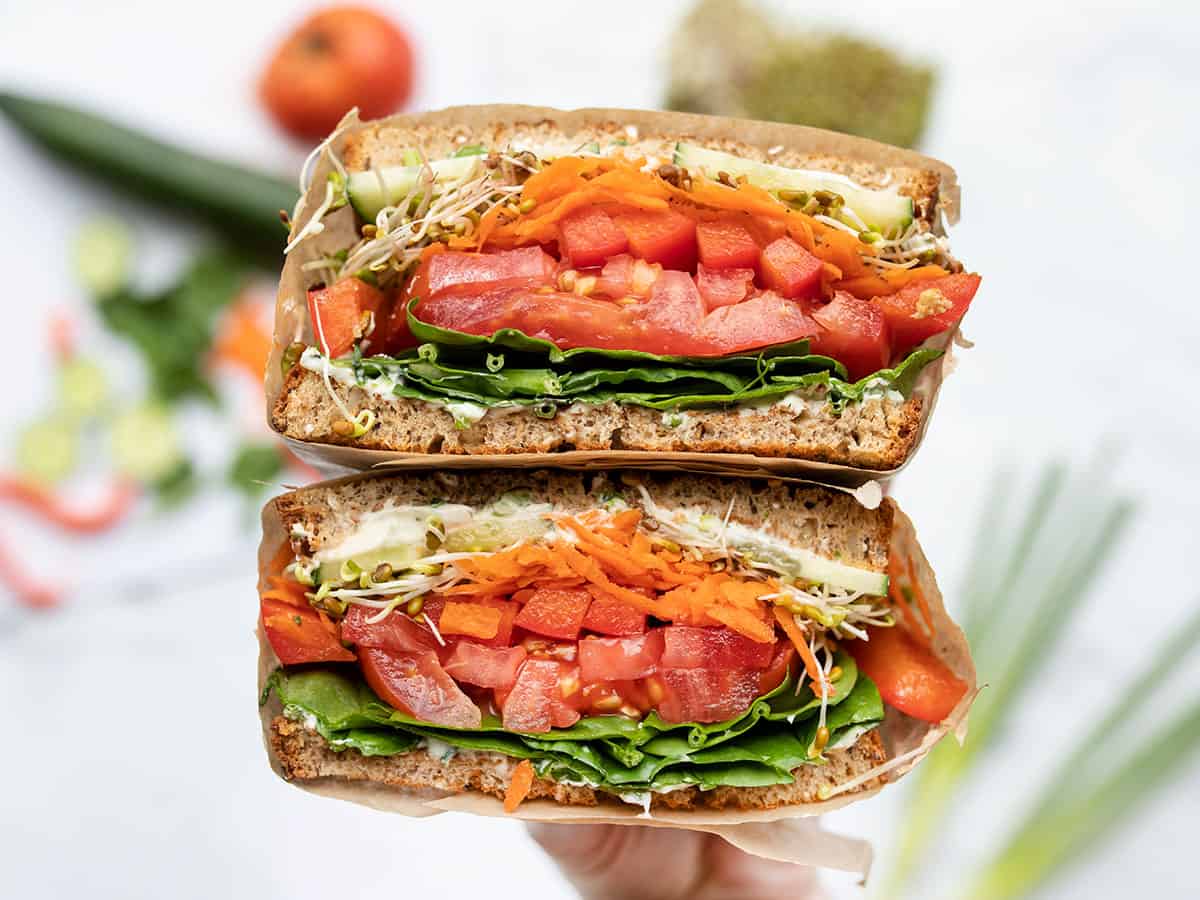 Ultimate Veggie Sandwich Hand 