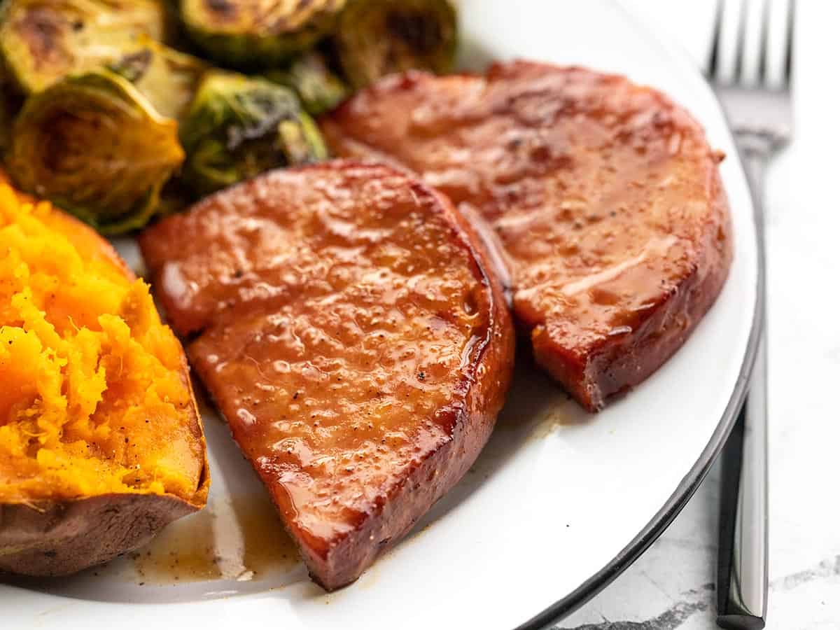 https://www.budgetbytes.com/wp-content/uploads/2021/12/Glazed-Ham-Steaks-close.jpg