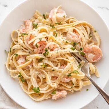 Shrimp Alfredo Pasta - Budget Bytes