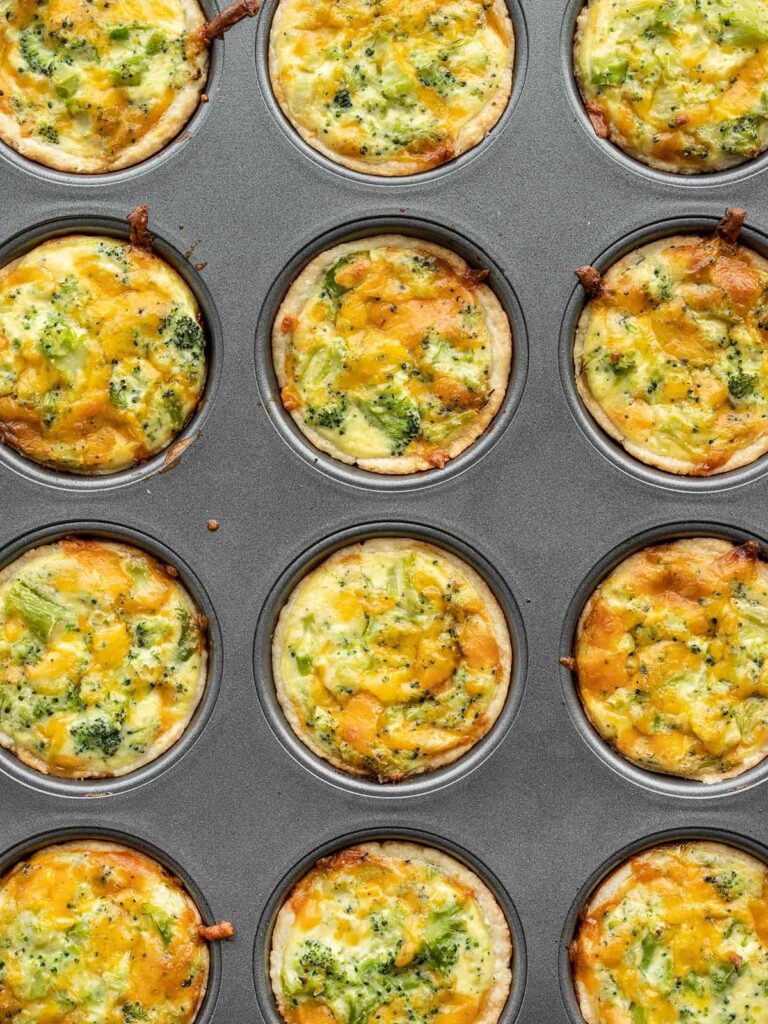 Mini Broccoli Cheddar Quiches - Budget Bytes