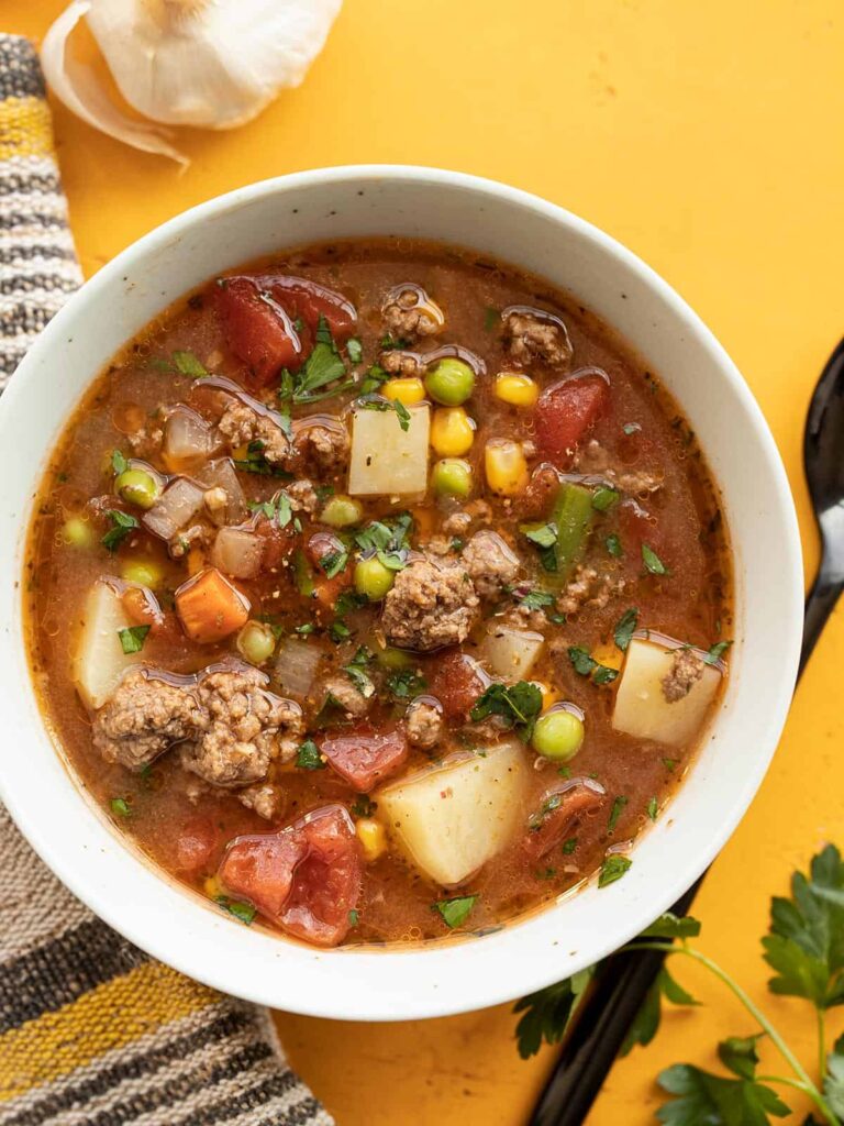 Easy Vegetable Beef Soup - Budget Bytes
