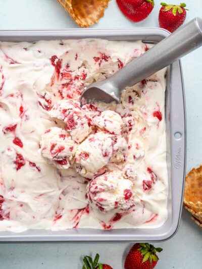 No-Churn Strawberry Ice Cream - Budget Bytes