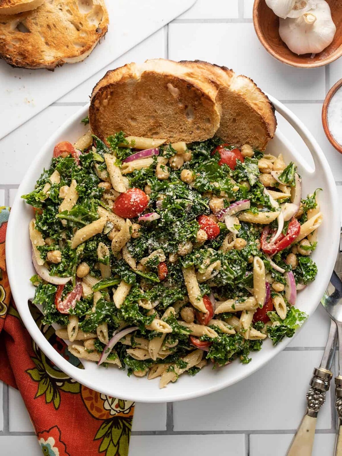 Big Kale Pasta Salad - Budget Bytes