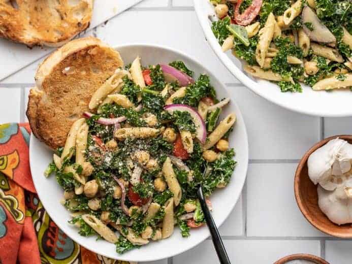 BIG Kale Pasta Salad Budget Bytes