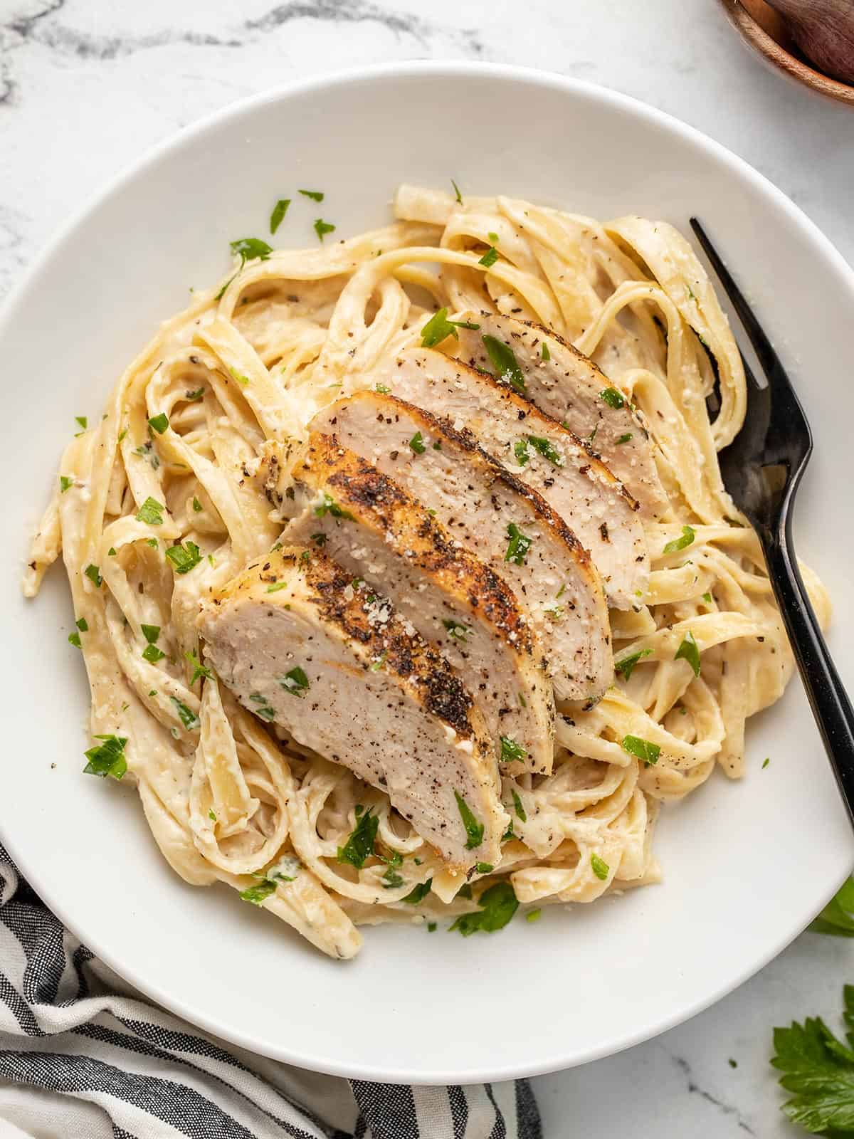 Chicken Alfredo Linguine Recipe - Cooking with Bry