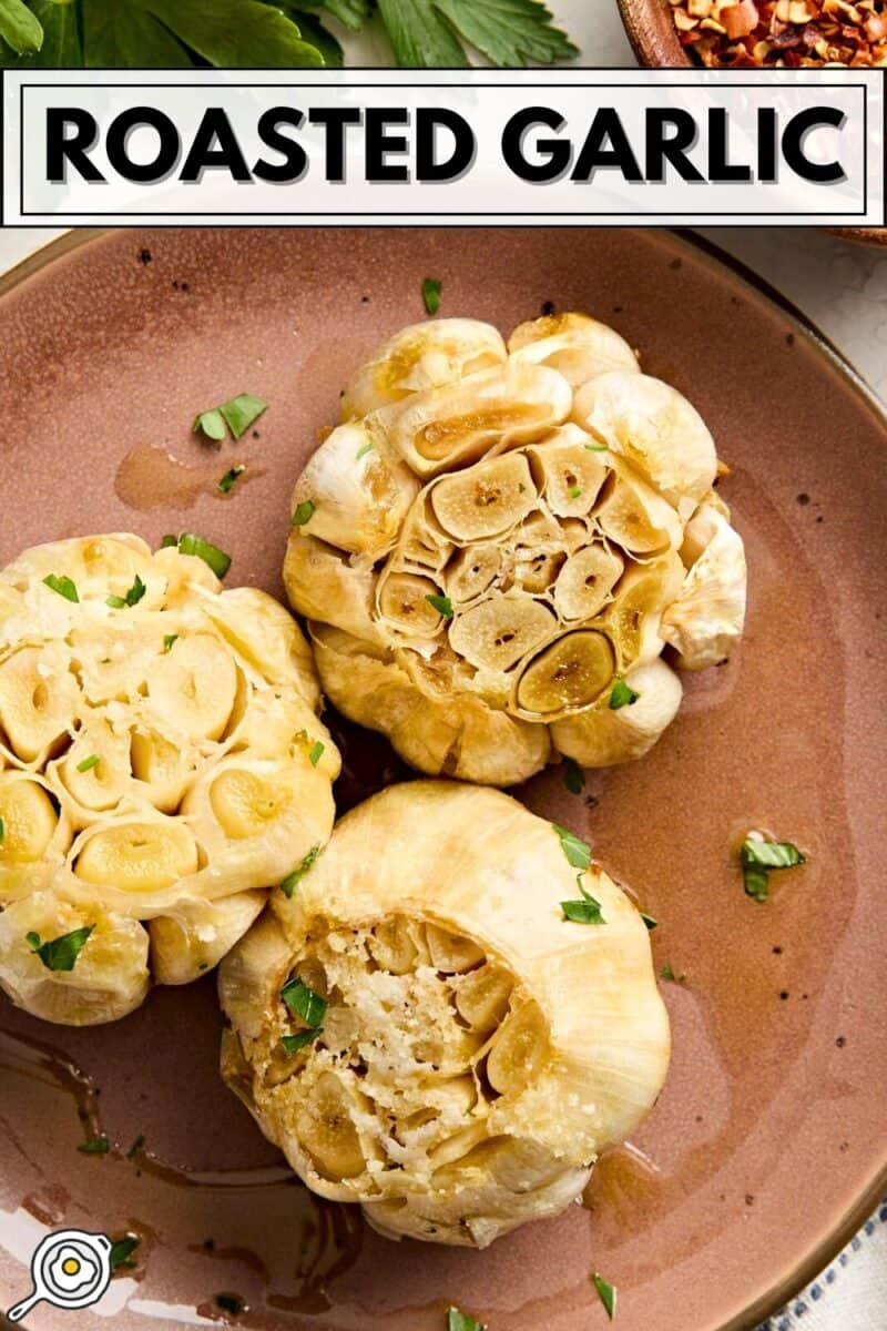 roasted garlic pin image