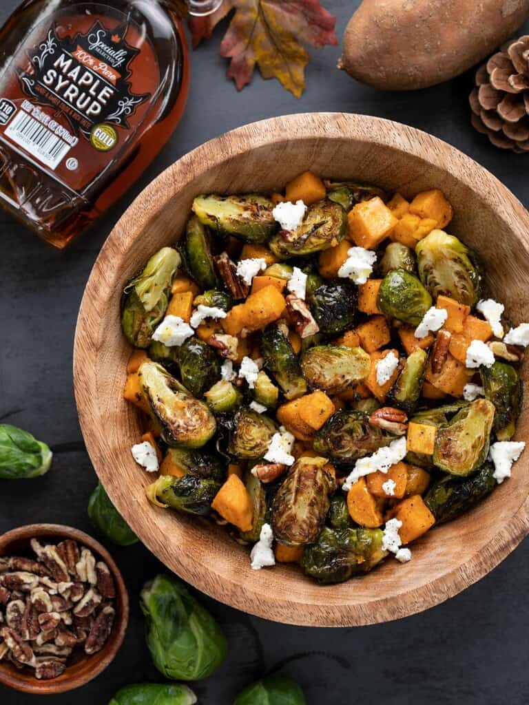 Roasted Brussels Sprouts Salad - Food Crazies