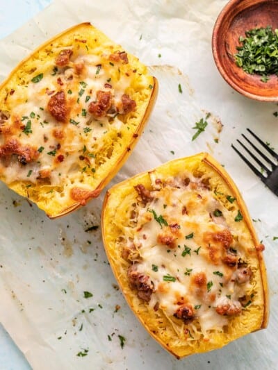 Sausage Stuffed Spaghetti Squash - Budget Bytes