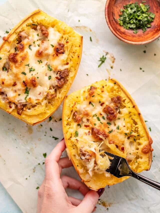 Sausage Stuffed Spaghetti Squash - Budget Bytes