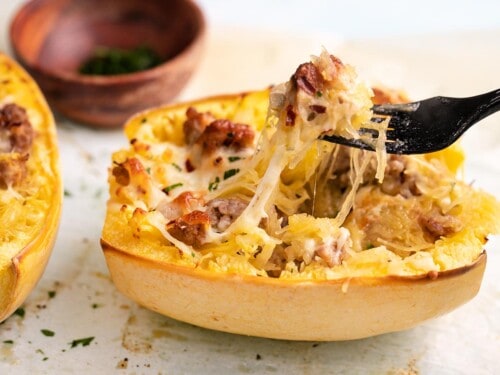 Sausage Stuffed Spaghetti Squash - Budget Bytes