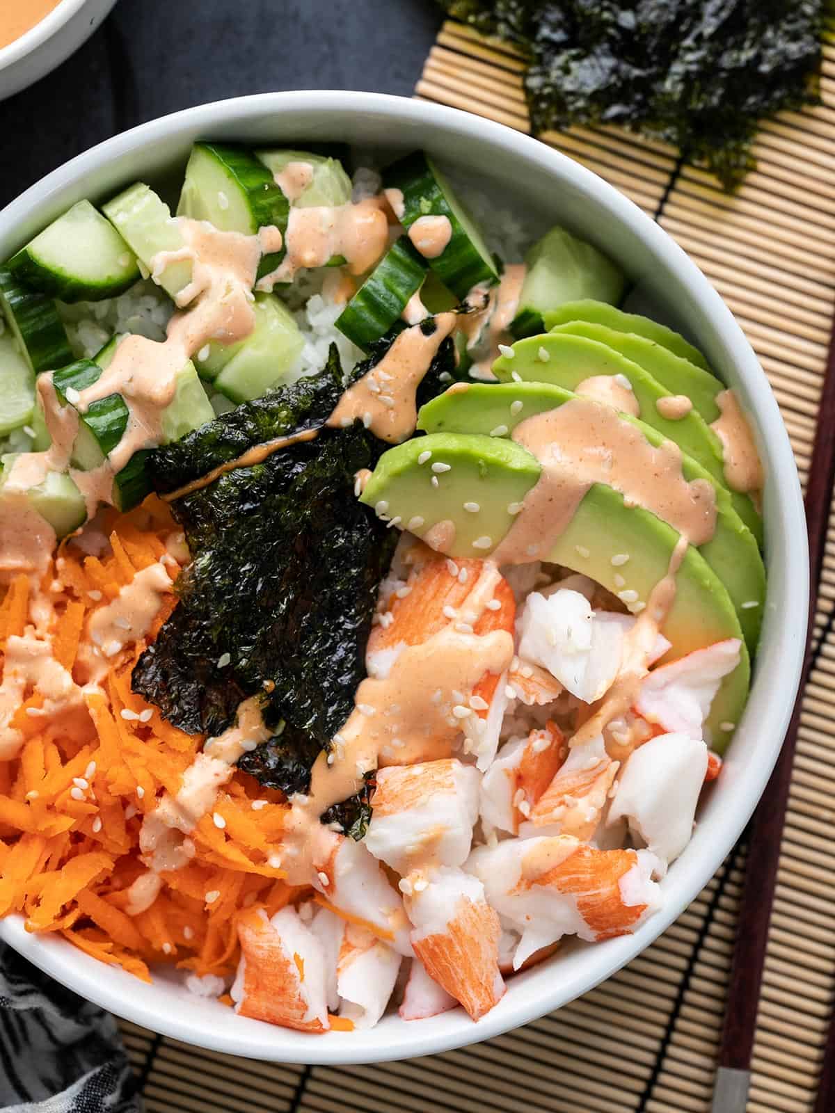 Spicy Salmon Sushi Bowls (Raw or Cooked!)