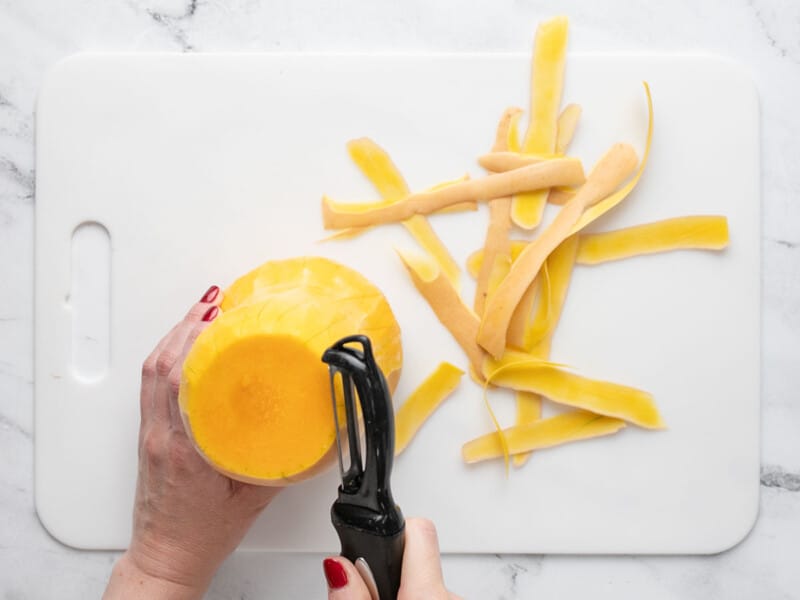 How To Cut Butternut Squash Budget Bytes   2 Peel Squash 800x600 