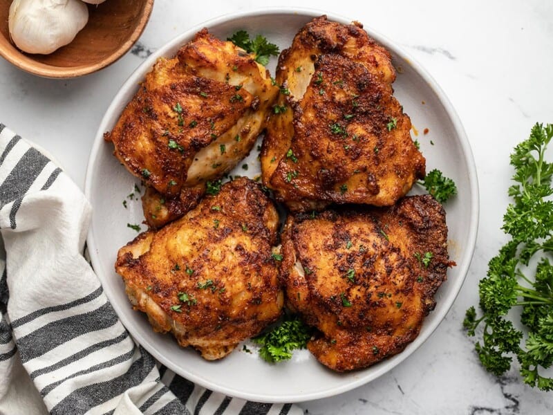 Air Fryer Chicken Thighs | Tastes Like Happy – Food & Recipe Blog