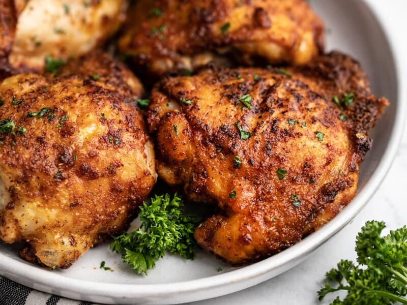 Air Fryer Chicken Thighs Tastes Like Happy Food & Recipe Blog