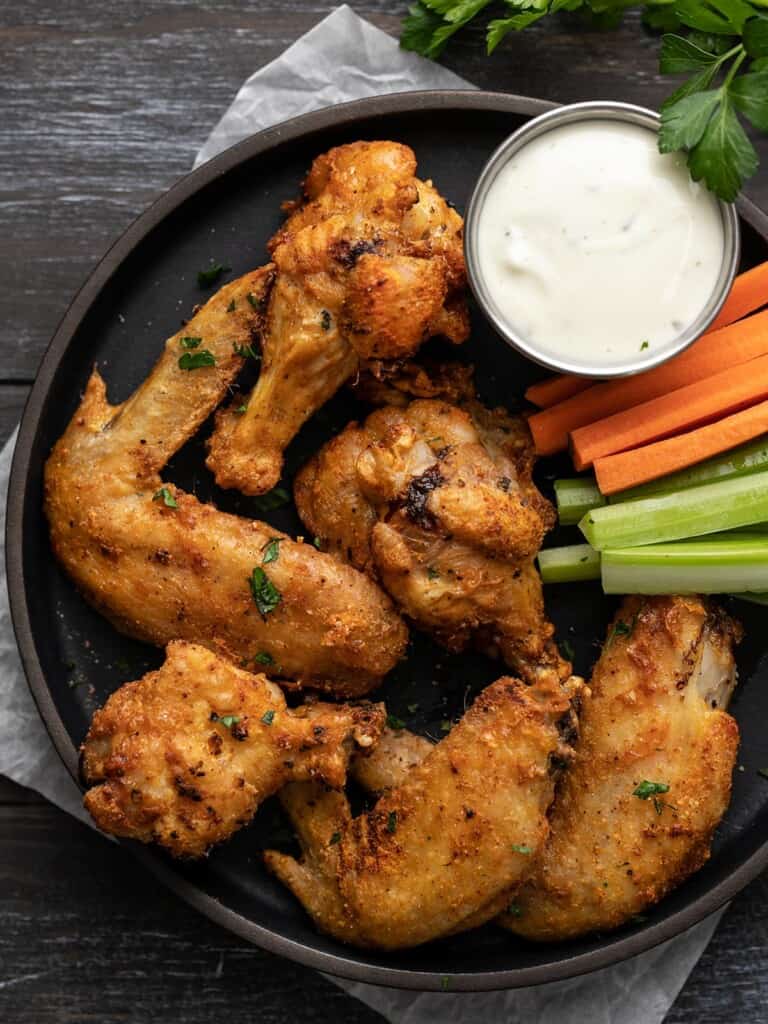 Crispy Air Fryer Chicken Wings Tastes Like Happy Food And Recipe Blog 5742