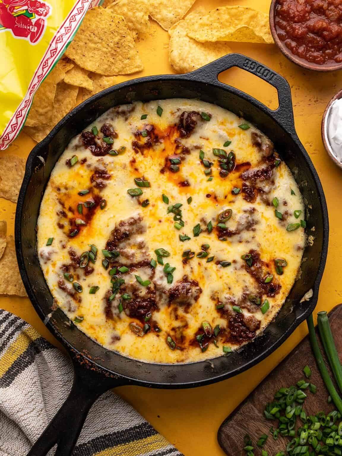 Queso Fundido (Mexican Melted Cheese) - Budget Bytes