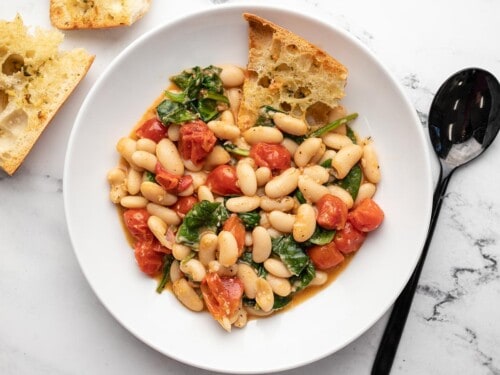 Saucy White Beans with Spinach - Budget Bytes