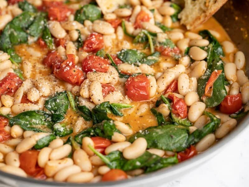 Saucy White Beans with Spinach - Budget Bytes