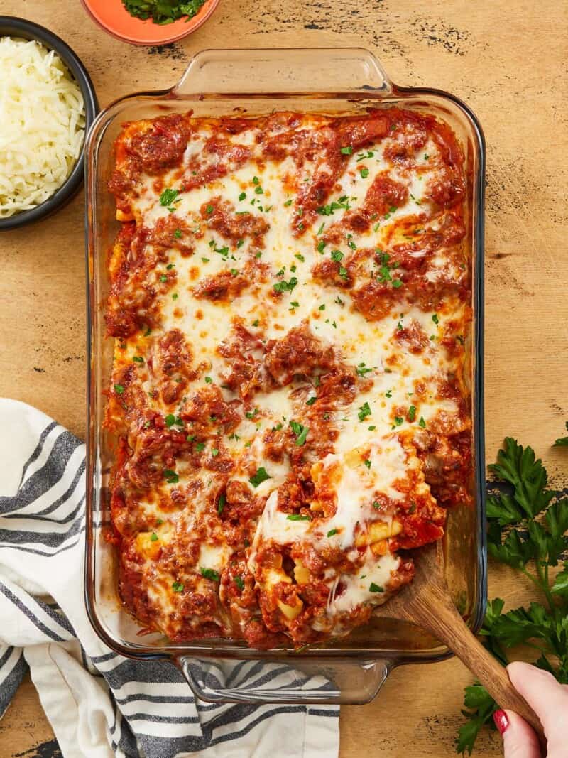 Cheesy Baked Ravioli - Budget Bytes