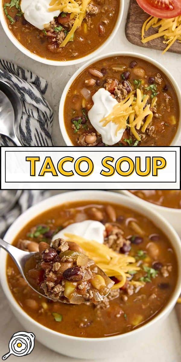 taco soup pin image